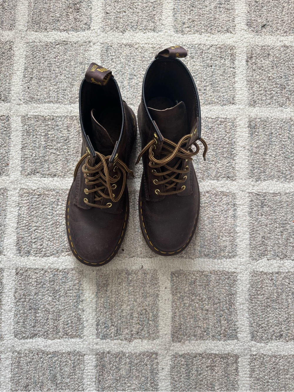 Dr. Martens Dark Brown Leather Lace-Up Ankle Boots